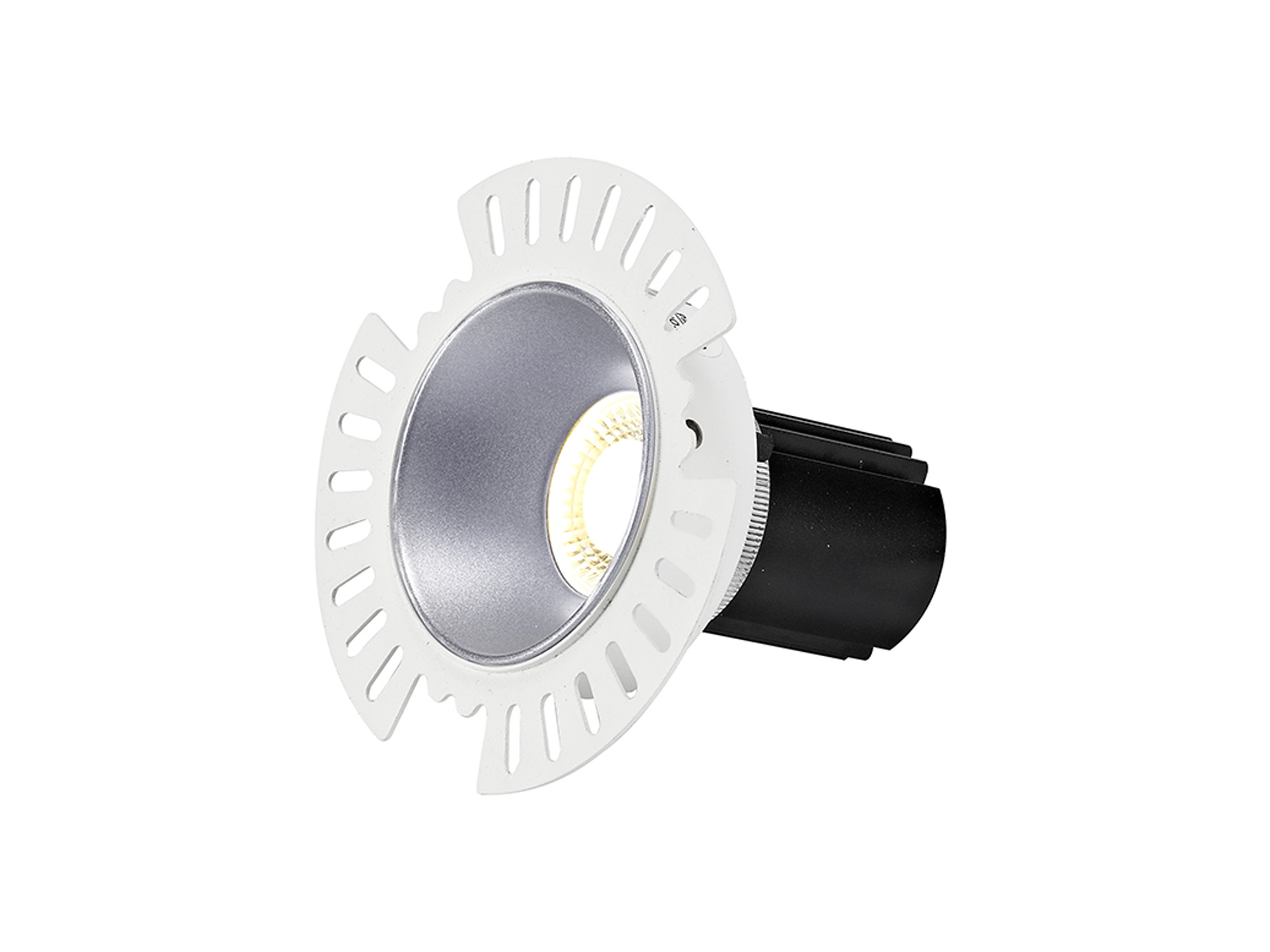 DM201820  Basy 12 Tridonic powered 12W 2700K 1200lm 12° CRI>90 LED Engine Silver Fixed Recessed Spotlight, IP20